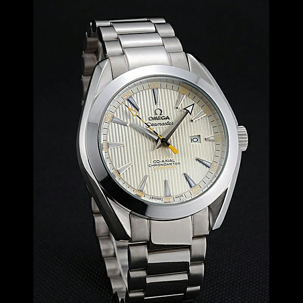 Omega Seamaster Aqua Terra Ivory Dial Black And Yellow Seconds Hand Stainless Steel Bracelet new60414