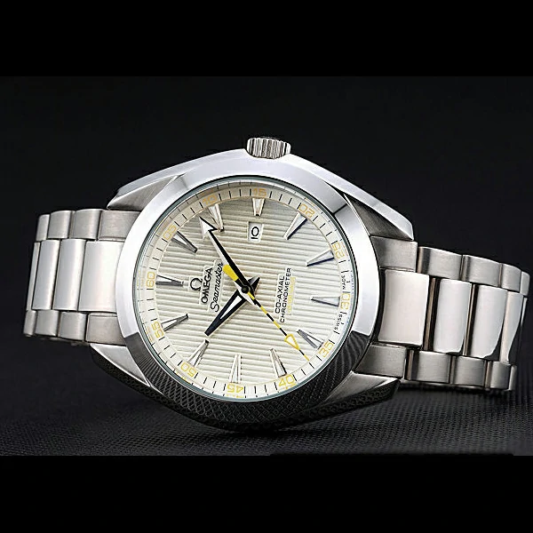 Omega Seamaster Aqua Terra Ivory Dial Black And Yellow Seconds Hand Stainless Steel Bracelet new60414