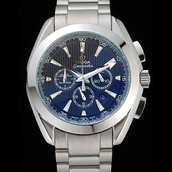 Omega Seamaster Aqua Terra Chronograph Blue Dial Stainless Steel Bracelet new60417