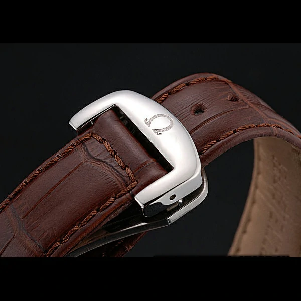 Omega Seamaster Aqua Terra Chronograph Ivory Dial Brown Leather Bracelet new60418