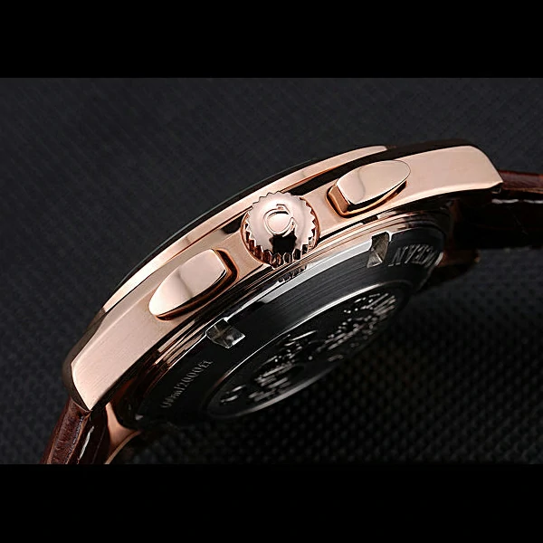 Omega Seamaster Aqua Terra Chronograph Ivory Dial Gold Case Brown Leather Bracelet new60419