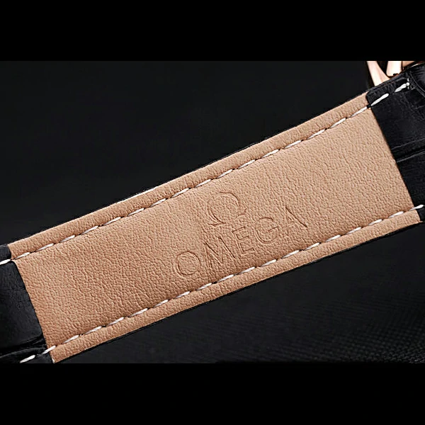 Omega Seamaster Aqua Terra Chronograph Black Dial Gold Case Black Leather Bracelet new60421