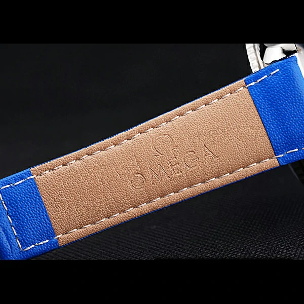 Omega Seamaster Planet Ocean Blue Dial Blue Leatherl Bracelet new60427