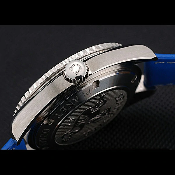 Omega Seamaster Planet Ocean Blue Dial Blue Leatherl Bracelet new60427
