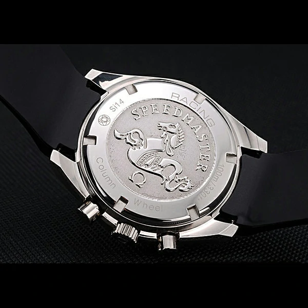 Omega Speedmaster Racing Chronograph Grey Dial Rubber Bracelet new60429