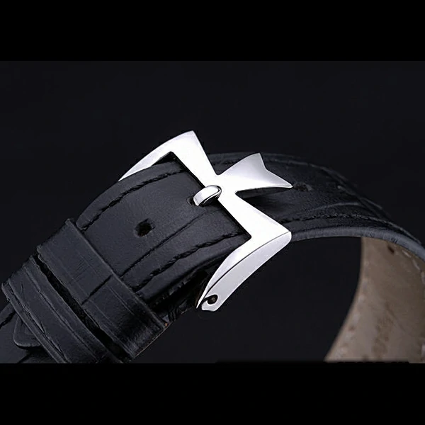 Vacheron Constantin Patrimony Traditionnelle Diamonds Case Black Leather Bracelet new60446