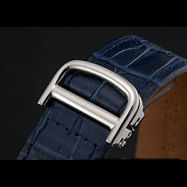 Cartier Tank MC White Dial Stainless Steel Case Blue Leather Strap new60464