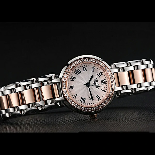 Longines PrimaLuna Stainless Steel And Gold Diamond Case new60474