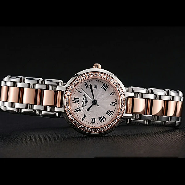 Longines PrimaLuna Stainless Steel And Gold Diamond Case new60474