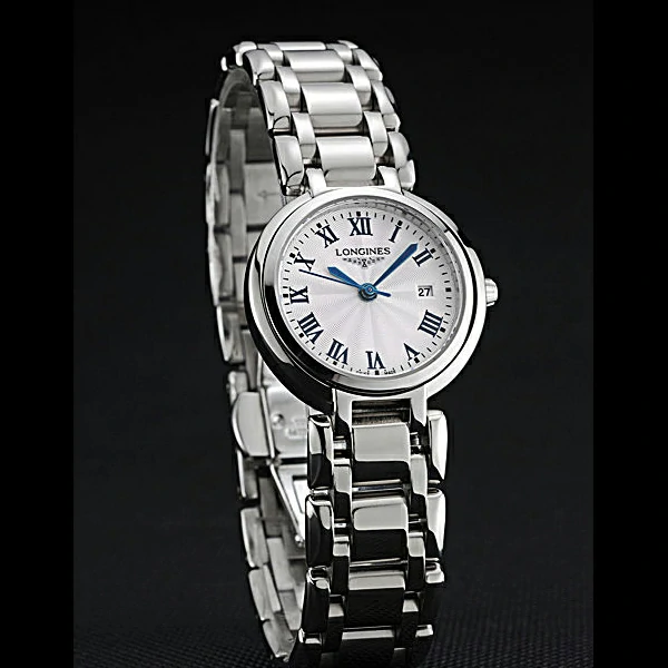 Longines PrimaLuna Stainless Steel Case Roman Numerals new60476