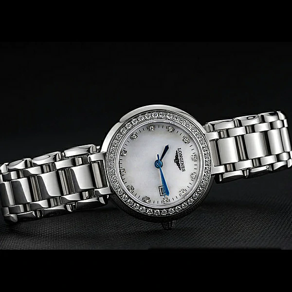 Longines PrimaLuna Stainless Steel Diamonds Case new60477