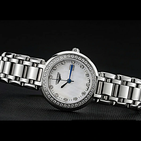 Longines PrimaLuna Stainless Steel Diamonds Case new60477
