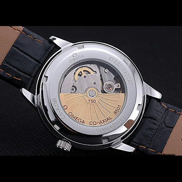 Omega DeVille Prestige Silver Dial Stainless Steel Case Black Leather Bracelet new60480
