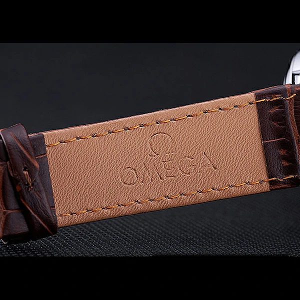 Omega DeVille Prestige Silver Dial Stainless Steel Case Brown Leather Bracelet new60484