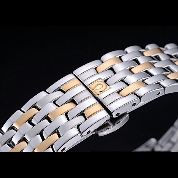 Omega DeVille Prestige Silver Dial Stainless Steel And Gold Bracelet new60486