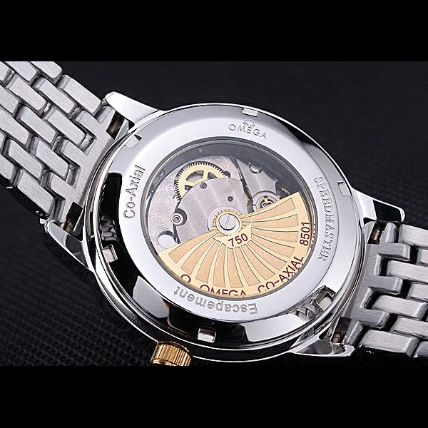 Omega DeVille Prestige Silver Dial Stainless Steel And Gold Bracelet new60486
