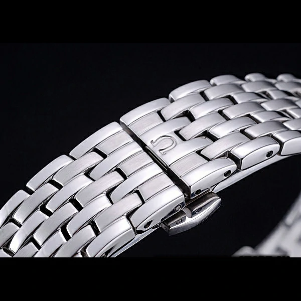 Omega DeVille Prestige Black Dial Stainless Steel Bracelet new60487