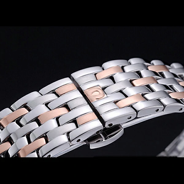 Omega DeVille Prestige Silver Dial Stainless Steel And Rose Gold Bracelet new60488