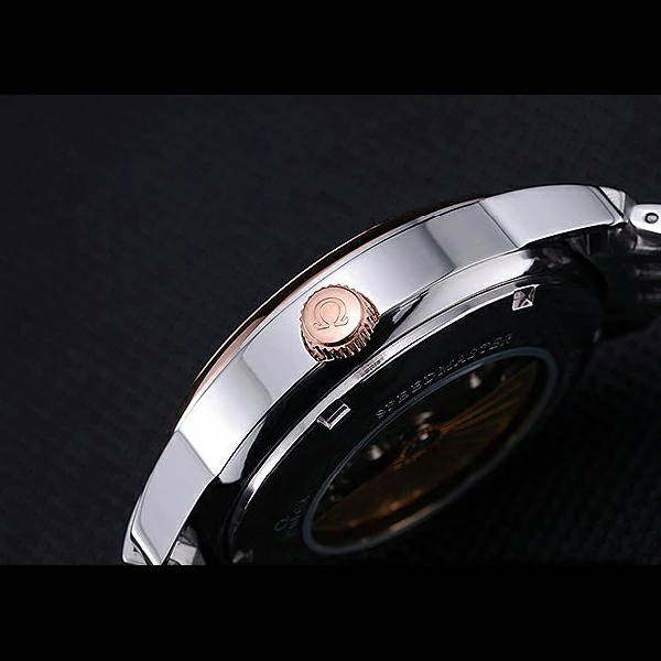 Omega DeVille Prestige Silver Dial Stainless Steel And Rose Gold Bracelet new60488