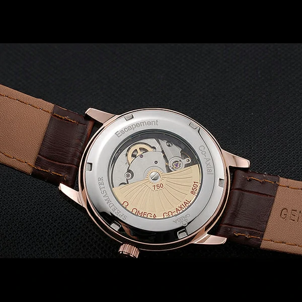 Omega DeVille Prestige Small Seconds White Dial Gold Case Brown Leather Bracelet new60491