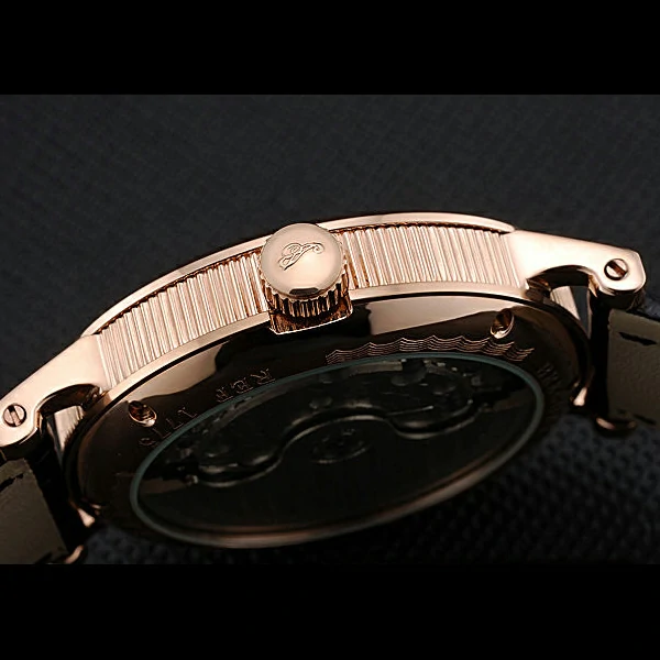 Breguet Duo Tourbillon Gold Case Black Dial Black Leather Bracelet new60511