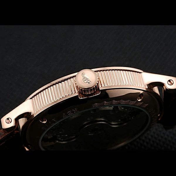 Breguet Duo Tourbillon Gold Case White Dial Brown Leather Bracelet new60512