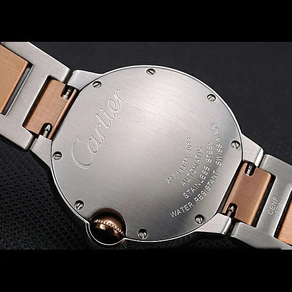 Ballon Blue De Cartier Diamond Steel Case White Dial Roman Numerals Two Tone Bracelet new60531