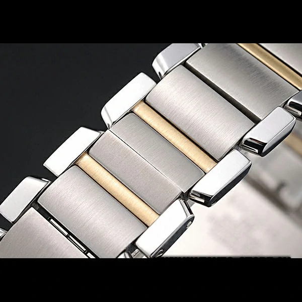 Cartier Tank Francaise Steel Case White Dial Roman Numerals Two Tone Bracelet new60532
