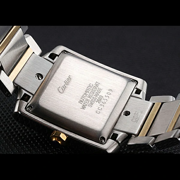 Cartier Tank Francaise Steel Case White Dial Roman Numerals Two Tone Bracelet new60532