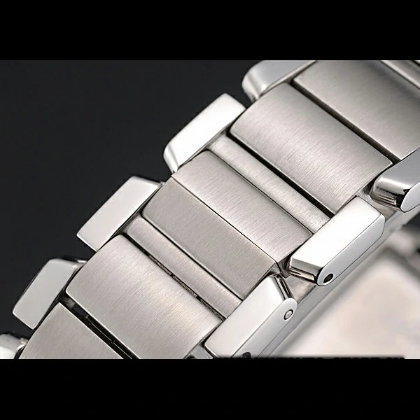 Cartier Tank Francaise Steel Case White Dial Roman Numerals Stainless Steel Bracelet new60533