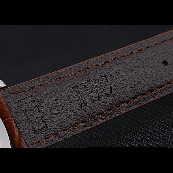 IWC Mark XVII Stainless Steel Case Silver Dial Brown Leather Bracelet new60592