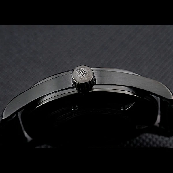 IWC Mark XVII Black Steel Case Black Dial Black Leather Bracelet new60593
