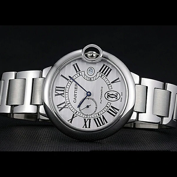 Cartier Ballon Bleu White Dial Stainless Steel Case Steel Bracelet new60597