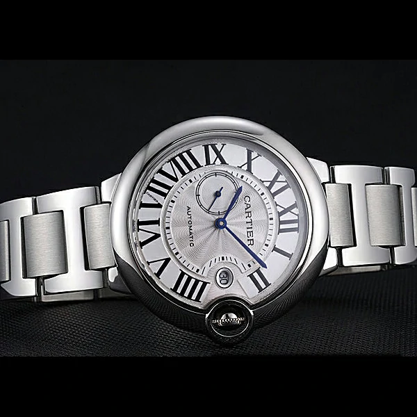 Cartier Ballon Bleu White Dial Stainless Steel Case Steel Bracelet new60598