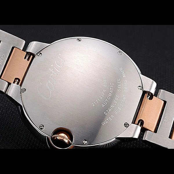 Cartier Ballon Bleu Diamond Case Brown Dial Two Tone Bracelet new60600