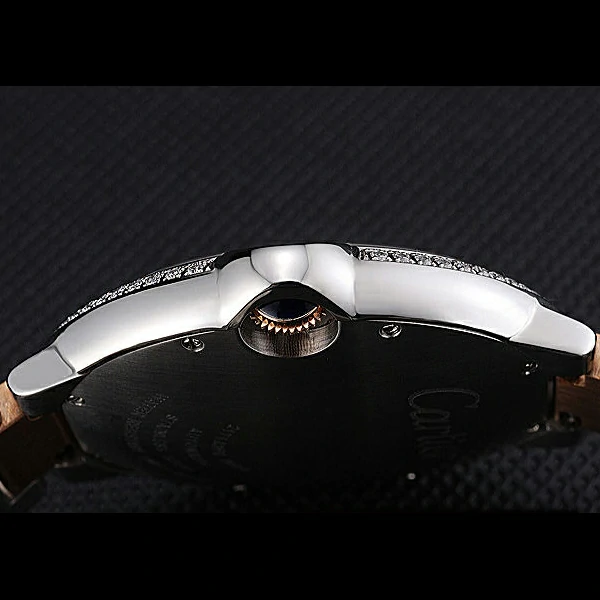 Cartier Ballon Bleu Diamond Case Brown Dial Two Tone Bracelet new60600