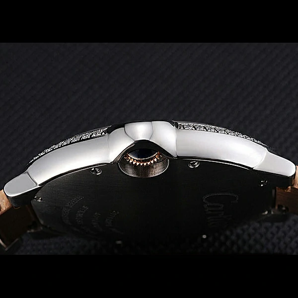 Cartier Ballon Bleu Diamond Case Black Dial Two Tone Bracelet new60602