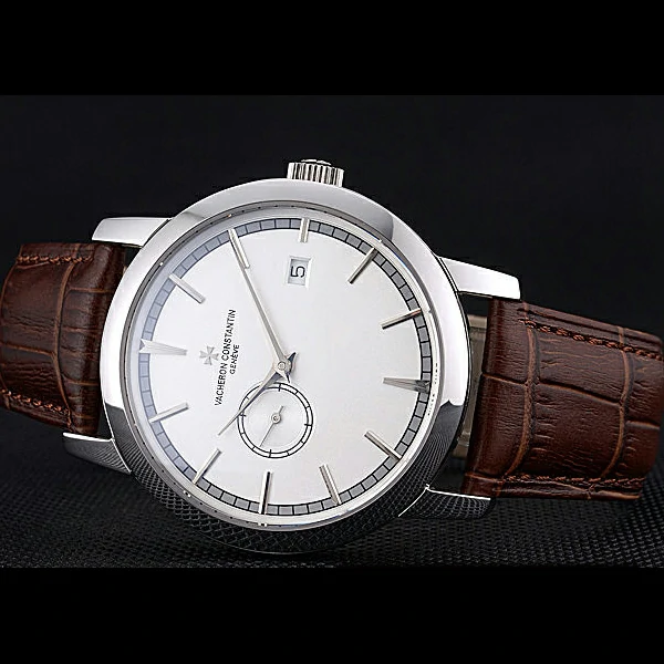 Vacheron Constantin Patrimony Contemporaine Stainless Steel Case White Dial Brown Leather new60609