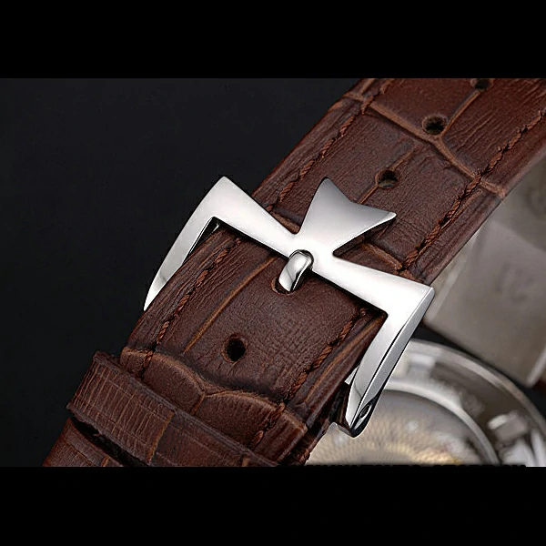 Vacheron Constantin Patrimony Contemporaine Stainless Steel Case White Dial Brown Leather new60609