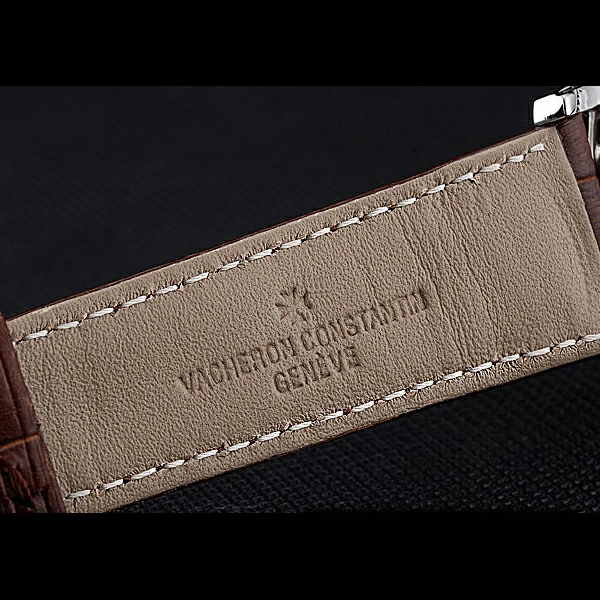 Vacheron Constantin Patrimony Contemporaine Stainless Steel Case White Dial Brown Leather new60609
