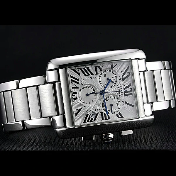 Cartier Tank MC White Dial Stainless Steel Case And Bracelet new60623