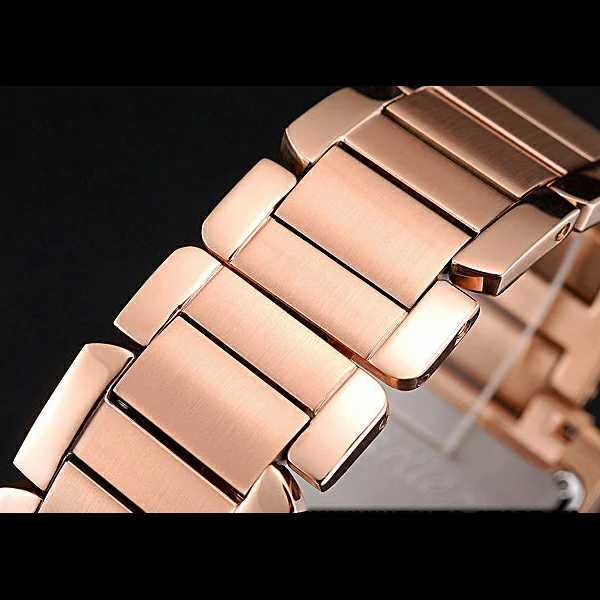 Cartier Tank MC White Dial Rose Gold Case And Bracelet new60628