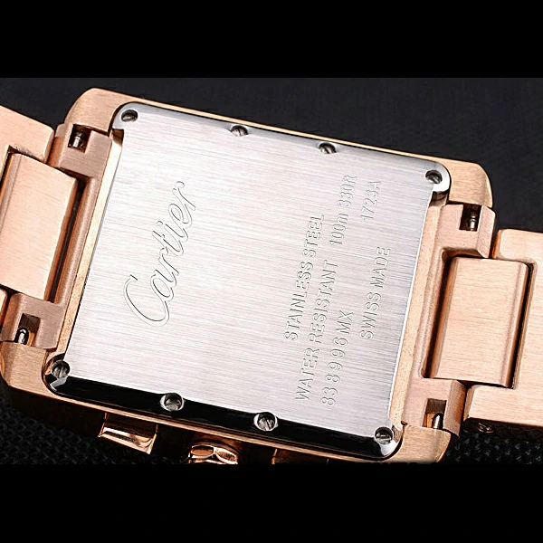 Cartier Tank MC Navy Dial Rose Gold Case And Bracelet new60630