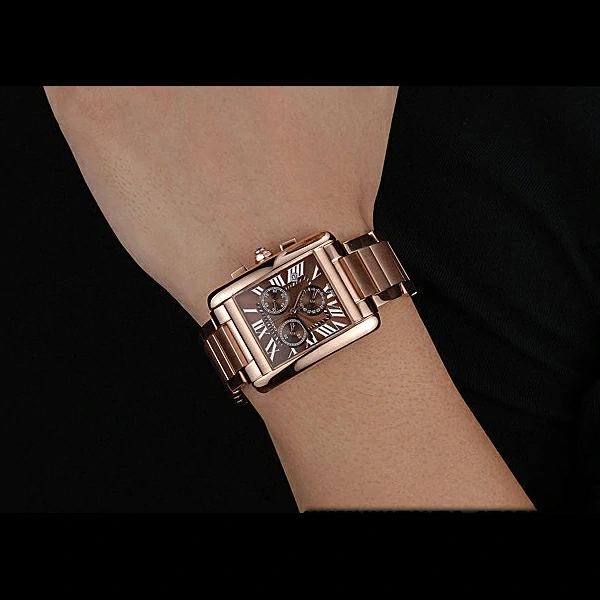 Cartier Tank MC Brown Dial Gold Case And Bracelet new60631