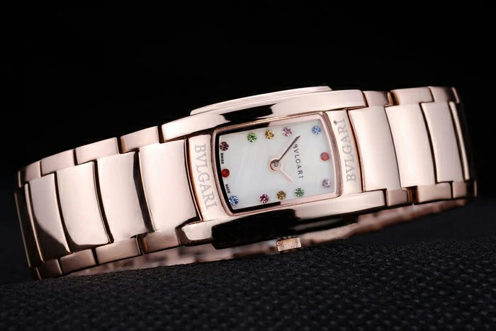 Bvlgari Assioma D 20mm White Dial Diamond Numerals Rose Gold Case Bracelet new72892