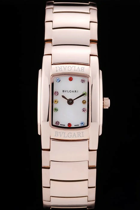 Bvlgari Assioma D 20mm White Dial Diamond Numerals Rose Gold Case Bracelet new72892