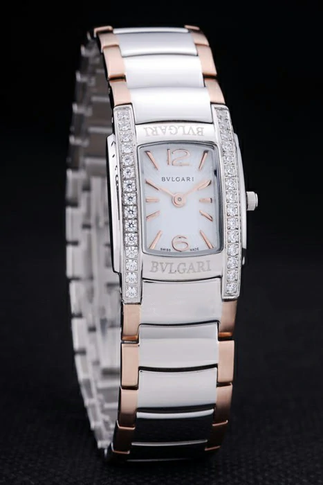 Bvlgari Assioma D 20mm White Dial Stainless Steel Case With Diamonds Two Tone Bracelet new72952