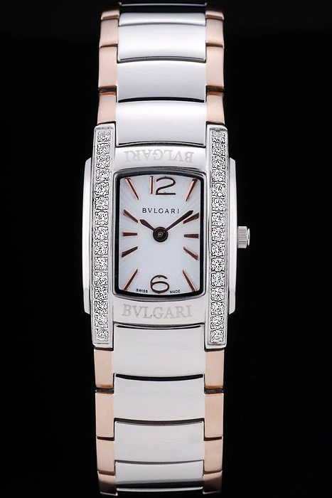 Bvlgari Assioma D 20mm White Dial Stainless Steel Case With Diamonds Two Tone Bracelet new72952