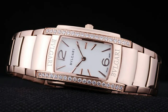 Bvlgari Assioma D 30mm White Dial Rose Gold Diamond Case Rose Gold Bracelet new72992