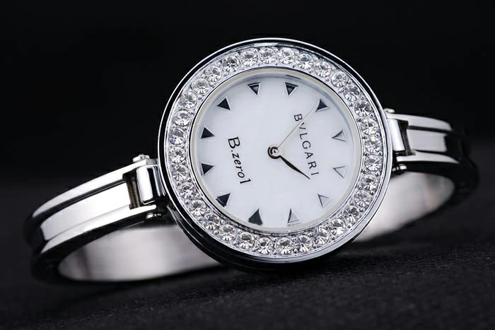 Bvlgari B.ZERO1 30mm White Dial Stainless Steel Case With Crystals Steel Bracelet new73032